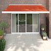 vidaXL Retractable Awning Orange and Brown