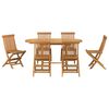 vidaXL Garden Dining Set 7 pcs Brown Solid Teak Wood