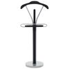 vidaXL Valet Stand Black and Gray MDF and Steel Lightweight Valet Stand