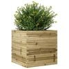 vidaXL Garden Planter Natural wood brown Vacuum-treated pinewood Large