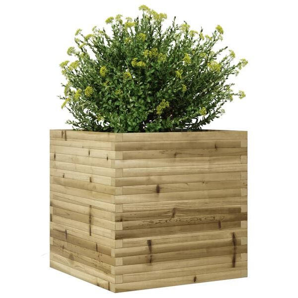 vidaXL Garden Planter Natural wood brown Vacuum-treated pinewood Large