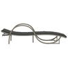 vidaXL Sun Lounger Light Gray PE Rattan, Powder-Coated Steel Standard