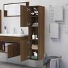 vidaXL Bathroom Cabinet Brown Oak Engineered Wood 11.8 x 11.8 x 51.2 in