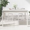 vidaXL Patio Table White 47.6x32.5x29.9" Solid Wood Pine