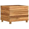 vidaXL Raised Bed Varying shades of teak Solid teak wood, steel Medium