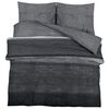 vidaXL Duvet Cover Set Set of 2 Dark Grey 100% Cotton 102.4x86.6 in