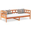 vidaXL Day Bed Wax brown Solid Pine Wood Single