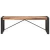 vidaXL Coffee Table Brown and black Solid acacia wood 47.2x23.6x15.7 in
