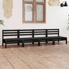 vidaXL Garden Lounge Set Black Solid pine wood Medium Modular