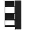 vidaXL Book Cabinet 2 pcs Black Oak 85 x 85 x 140 cm