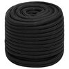 vidaXL Boat Rope Full Black 0.71 " 328.1 ' Polypropylene