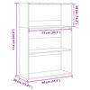vidaXL Bookcase White Engineered wood Medium Bookcase Rectangular