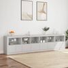 vidaXL Sideboard Cool White Engineered wood, Glass Large Sideboard