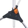 vidaXL Garden Shower Silver, Orange Aluminum, ABS