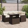 vidaXL Garden Sofa Set Brown and Cream