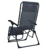 vidaXL Folding Deck Chair Gray Textilene
