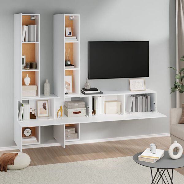 vidaXL Wall-mounted TV Cabinet White Engineered wood Multiple Sizes