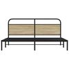 vidaXL Bed Frame Sonoma Oak Steel and engineered wood Double bed Sturdy