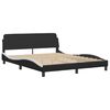vidaXL Bed Frame Black and White Faux Leather Full Durable Bed Frame