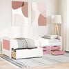 vidaXL Day Bed White and pink Solid pinewood, engineered wood