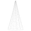 vidaXL Christmas Tree on Flagpole Warm White 500 LEDs 10 ft