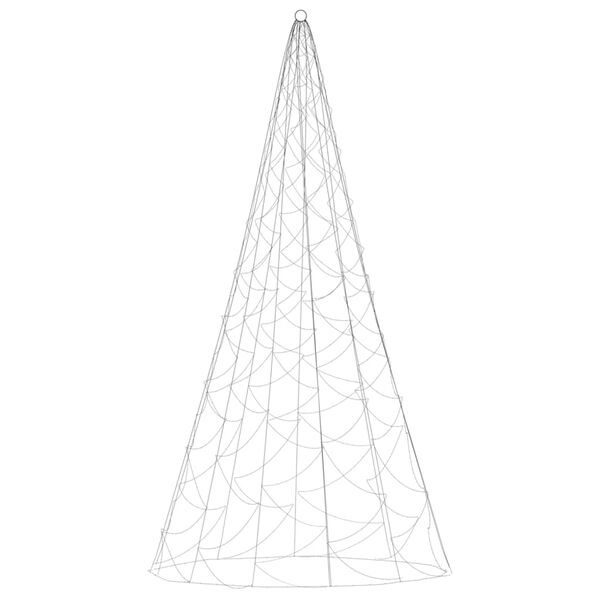 vidaXL Christmas Tree on Flagpole Warm White 500 LEDs 10 ft