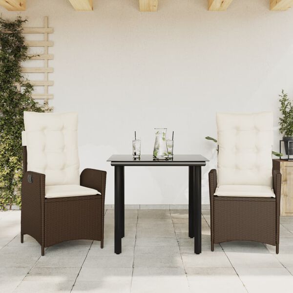 vidaXL Garden Dining Set Brown (chairs)