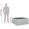 vidaXL Garden Raised Bed Silver Galvanized Steel 39.4x39.4x17.7 in