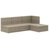 vidaXL Garden Lounge Set Grey PE rattan Medium Modular