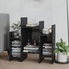 vidaXL Side Cabinet High gloss black Engineered wood 23.6 x 10.2 x 23.6 in