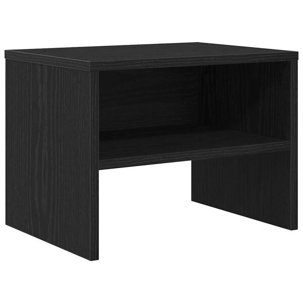 vidaXL Bedside Cabinet Black oak 15.7" x 15.7" x 11.8" Engineered wood