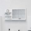 vidaXL Mirror White Engineered wood, acrylic Medium Bathroom Mirror