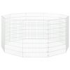 vidaXL Animal Enclosure Silver Galvanized iron 10-Panel Expandable
