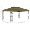 vidaXL Gazebo Taupe 100% polyester with PA coating, powder-coated steel