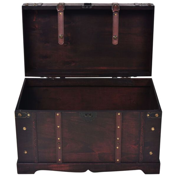 vidaXL Chest Brown Wood and Engineered wood Large Portable Chest