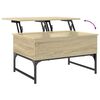 vidaXL Coffee Table Sonoma oak Engineered wood and metal