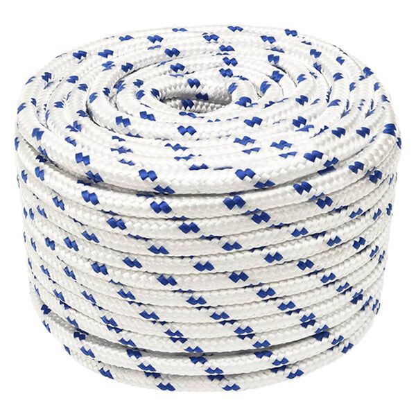 vidaXL Boat Rope White 0.47 " 82.0 ' Polypropylene