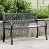 vidaXL Patio Bench Black 47.2" Steel