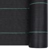 vidaXL Weed Membrane Black with Green Stripes 100% Polypropylene