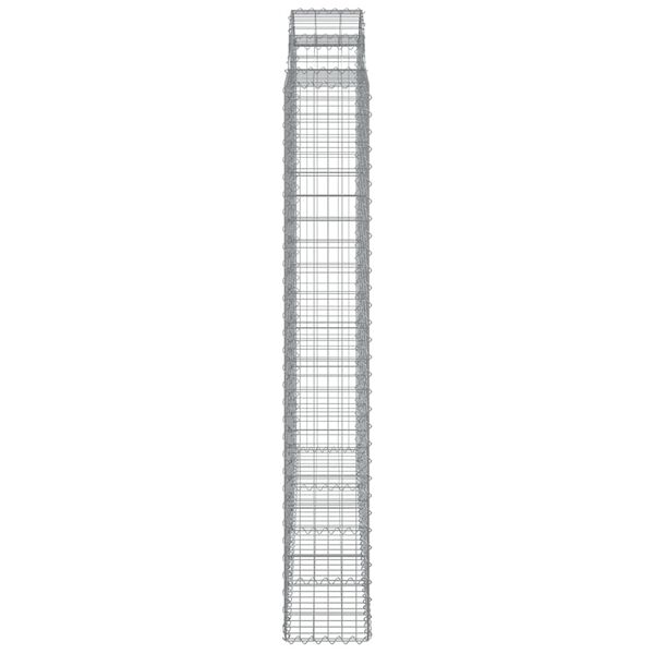 vidaXL Gabion Basket Silver Galvanized Iron Large Durable