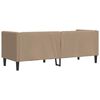 vidaXL Chesterfield Sofa 3-Seater Cappuccino Faux Leather