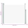 vidaXL Side Awning Cream screen, Gray stand Polyester with PU coating, Iron