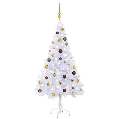 vidaXL Artificial Christmas Tree with LEDs&Ball Set 59.1" 380 Branches