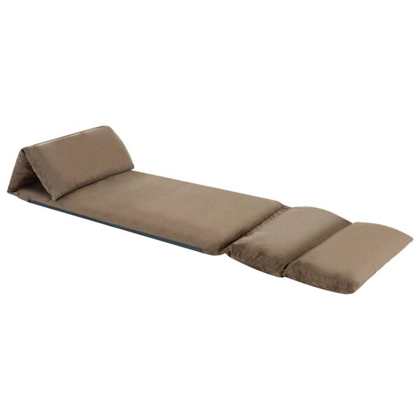 vidaXL Floor Chair Taupe Microfiber (100% polyester) with foam filling