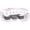vidaXL Garden Sofa Set Black and Cream White
