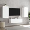 vidaXL TV Wall Cabinet White Engineered wood 3 Piece Unit