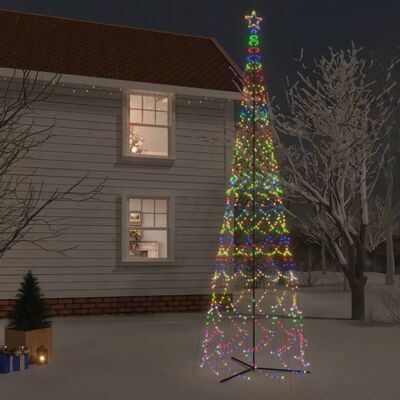 vidaXL Christmas Cone Tree Colorful 3000 LEDs 8x26 ft