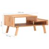 vidaXL Coffee Table Natural wood Solid acacia wood 39.4 x 19.7 x 17.7 in