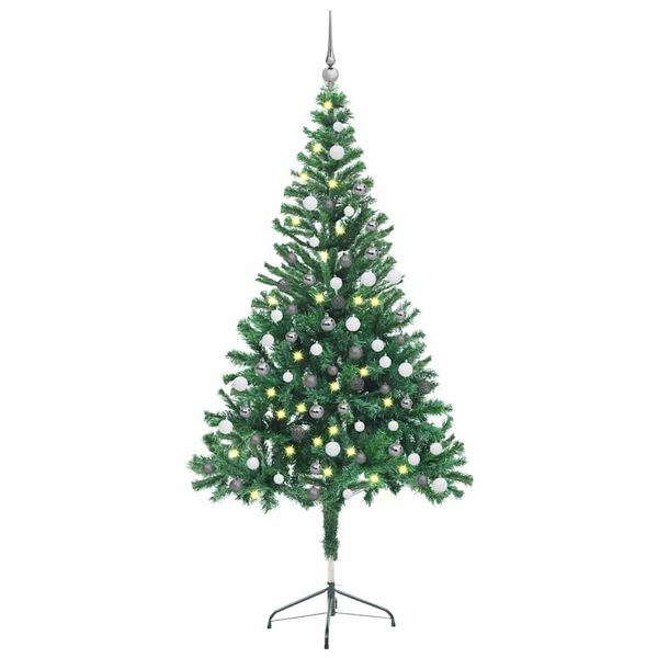 vidaXL Artificial Pre-lit Christmas Tree with Ball Set 59.1" 380 Branches