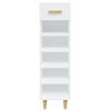 vidaXL Shoe Cabinet White Engineered wood Slim and tall Shoe Cabinet